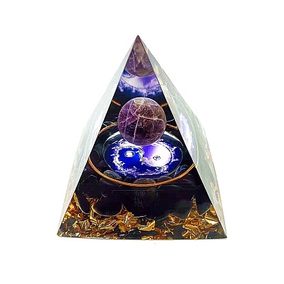 The same crystal gravel pyramid ornaments obsidian resin glue crafts home office decorations