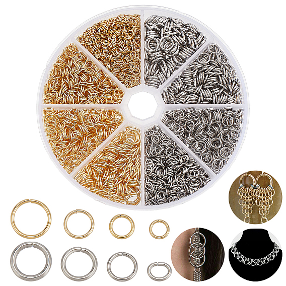 8 овал 304 открытые соединительные кольца из нержавеющей стали