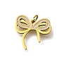 304 из нержавеющей стали шармы эмали, с целью перехода в кольце, очарование бантом, реальный 18 k позолоченный, ионное покрытие (ip)