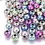 УФ-покрытие непрозрачные акриловые европейские бусины, круглые, большое отверстие шарик