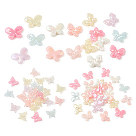 Непрозрачные акриловые бусины с УФ-покрытием, бабочка, с покрытием AB цвета