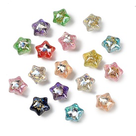 Гальванические прозрачные смоляные шарики, звезда, с блеском порошок