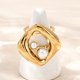 304 нержавеющая сталь с пластиковыми перламутровыми регулируемыми манжетными кольцами, ромб