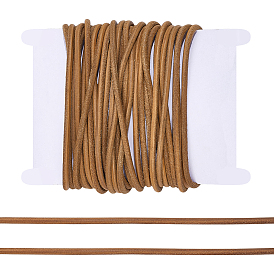 10 ярдов кожаного шнура для бисера, натуральной кожи, DIY ожерелье делая материал, круглые