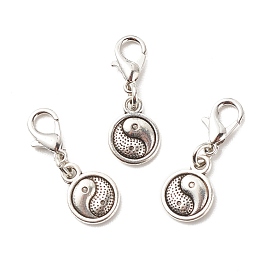 Alloy Pendant Decoration, with Zinc Alloy Lobster Claw Clasps