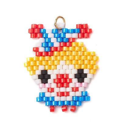 Первоапрельские подвески-джокеры из стеклянных бус, с настоящим 18 позолотой k 304 открытыми запорными кольцами из нержавеющей стали