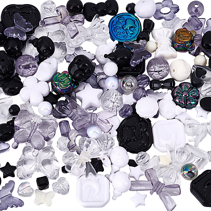 150 г непрозрачные и прозрачные акриловые бусины, разнообразные