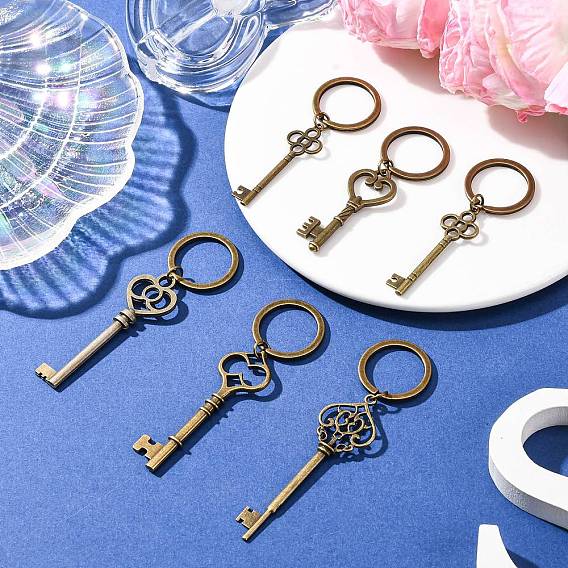 6шт. брелоки из сплава, с раздельными брелоками