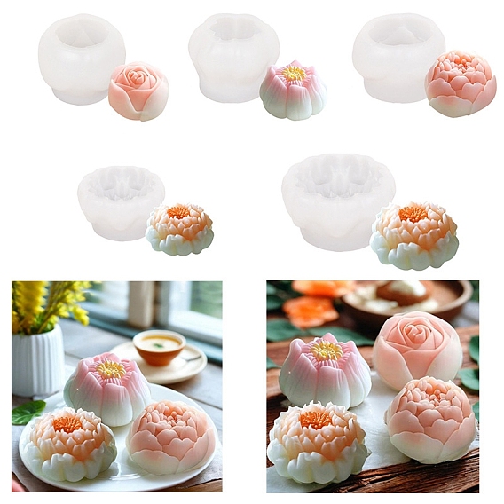 Силиконовые формы для изготовления цветочных свечей, пищевой силикон, изготовление украшений, для изготовления свечей