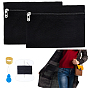 DIY Sewing Pocket Kit, Including 2Pcs Rectangle Canvas Cloth Packing Pouches Zipper Bags and 2 Bags DIY Sewing Thread and Needles