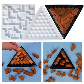 Pyramid Puzzle Silicone Molds, Resin Casting Molds, for UV Resin & Epoxy Resin Jewelry Making