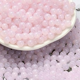 Imitation Jade Glass Seed Beads, Round