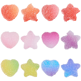 120шт. 12 цвета, имитация конфет, пищевой стиль, кабошоны из смолы, градиент цвета, разнообразные