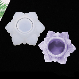DIY Silicone Molds, for Candlestick Making, Resin Casting Pendant Molds, For UV Resin, Epoxy Resin Molds Making, Lotus