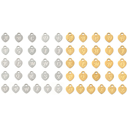 Ионное покрытие (ip) 304 подвески из нержавеющей стали, лазерная резка, сердце с подвеской в виде буквы
