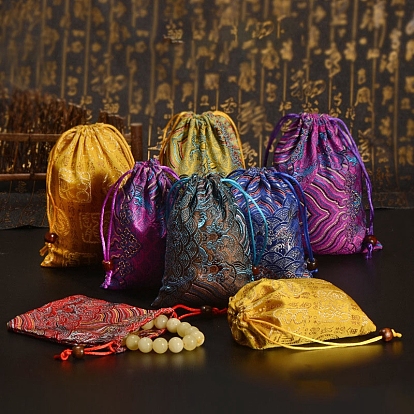 Шелковые упаковочные сумки на шнурке, подарочная упаковка для ювелирных изделий, сумка для свадьбы, упаковка конфет, прямоугольные