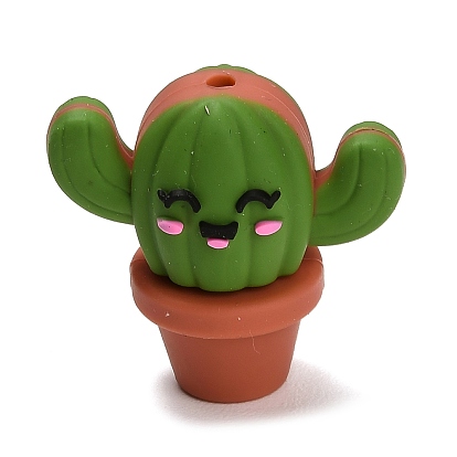 Пищевые экологически чистые силиконовые бусины, кактус