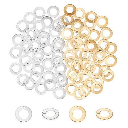 80 шт. 2 цвета 201 подвески из нержавеющей стали, кольцо очарование
