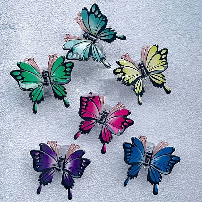 Пластиковые заколки для волос с когтями бабочки, аксессуары для волос для женщин и девочек