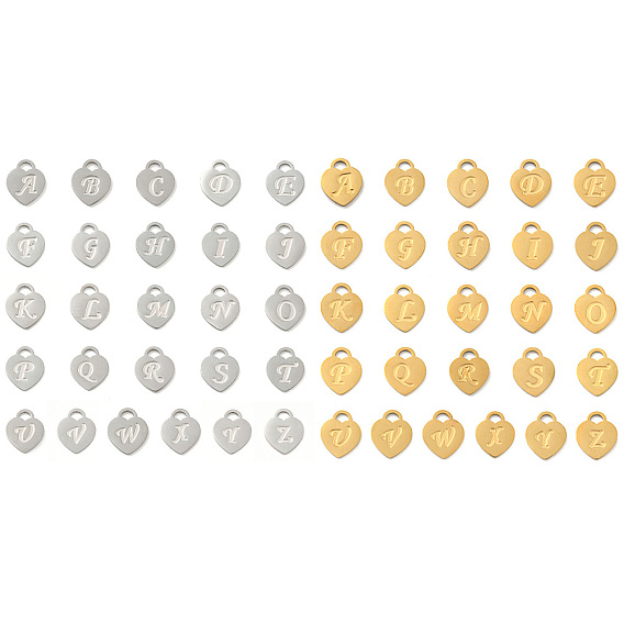 Ионное покрытие (ip) 304 подвески из нержавеющей стали, лазерная резка, сердце с подвеской в виде буквы