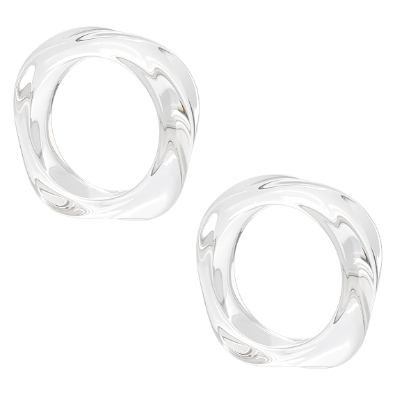 2шт. акриловые браслеты для женщин, кольцо