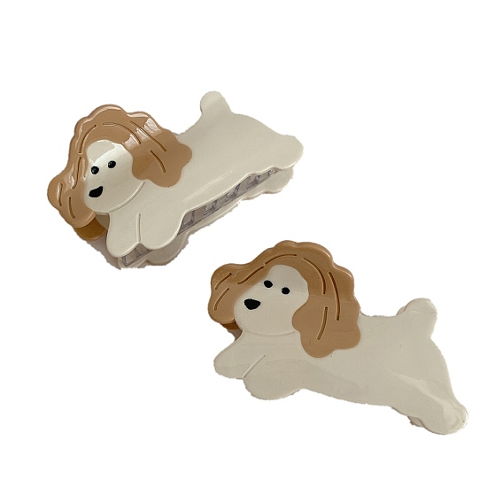 Заколки для волос с когтями из ацетата целлюлозы (смола), собака, аксессуары для волос для женщин и девочек