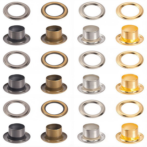 200 комплекты железных люверсов, с шайбами, сменный пакет для ремонта сумки