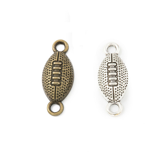 Tibetan Style Alloy Connectoe Charms, Rugby