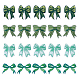 20Pcs 4 Styles Bowknot Polyester Embroidery Sew on Cloth Patches, Sewing Craft Decoration