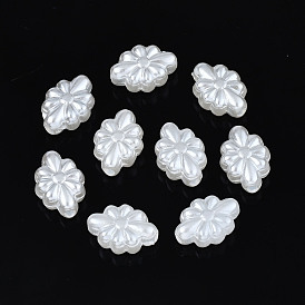 Perles de nacre en plastique ABS, fleur