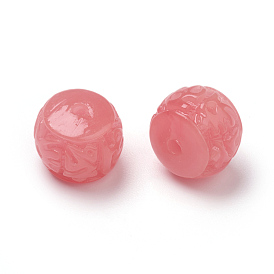 Shell Beads for Buddhist, Imitation Jade, Dyed, Curved, Rondelle with Om Mani Padme Hum