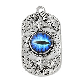 Подвески из сплава , овал с орлом и глазом, со стеклом, без кадмия и без свинца