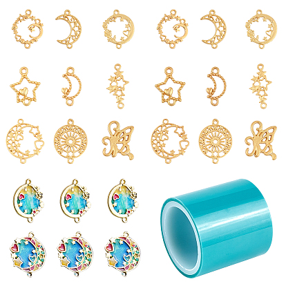 Разработка, Силиконовые формы, с цинковыми сплавами с открытой задней панелью, для diy уф смолы, эпоксидная смола, прессованные цветочные украшения и бесшовная бумажная лента