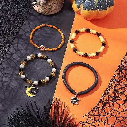 Стеклянные подвески и браслеты с подвесками из ракушек и жемчуга ручной работы из полимерной глины и эмали