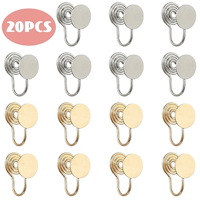 20 шт. 2 цвета латунная спиральная накладка на ухо фурнитура, украшения из проволоки для непроколотых ушей