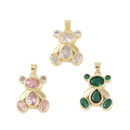 Латунные подвески, со стеклом, реальный 18 k позолоченный, нести прелести