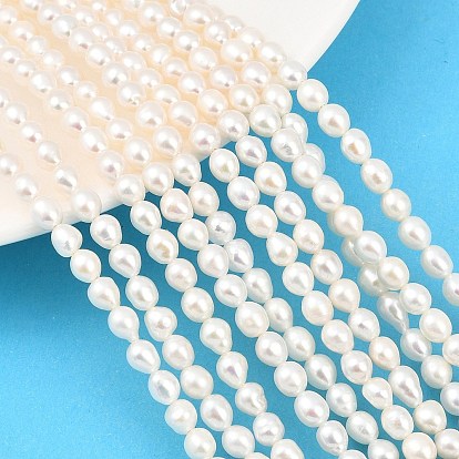 Нити из натурального культивированного пресноводного жемчуга, круглые, класс 4