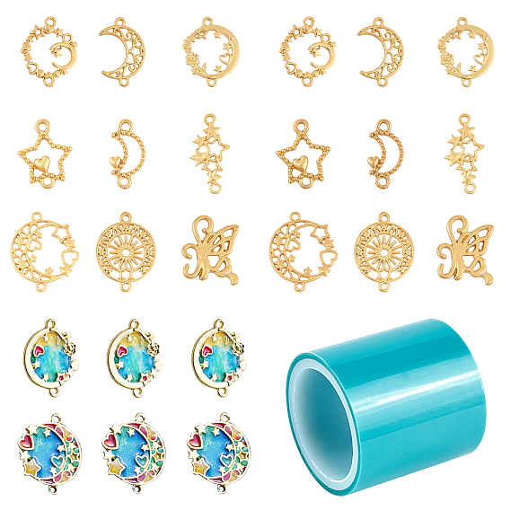 Разработка, Силиконовые формы, с цинковыми сплавами с открытой задней панелью, для diy уф смолы, эпоксидная смола, прессованные цветочные украшения и бесшовная бумажная лента