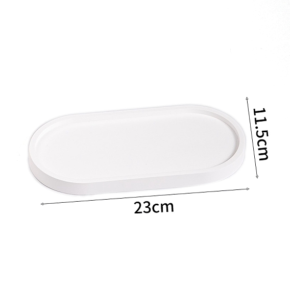 Овальная ювелирная тарелка из гипса, лоток для хранения колец, , Серьги