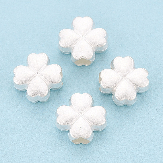 День святого патрика 925 бусины из стерлингового серебра с матовым покрытием, клевер