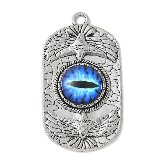 Подвески из сплава , овал с орлом и глазом, со стеклом, без кадмия и без свинца