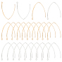 48Pcs 2 Colors Brass Earring Hooks, with Loop