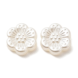 ABS Plastic Imitation Pearl Beads, Flower