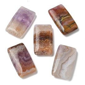 Natural Agate Pendants, Rectangle Charms