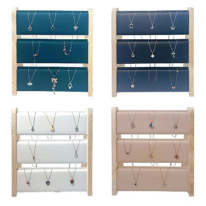 Деревянная подставка для ювелирных изделий, обтянут искусственной кожей