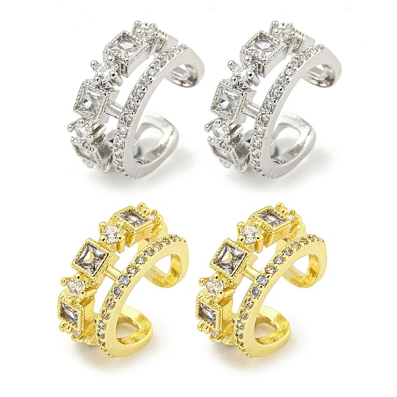 Серьги-манжеты из циркония, для женщин