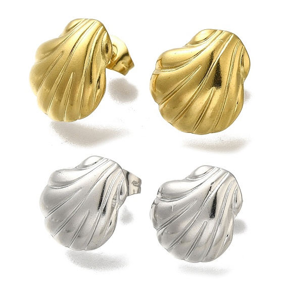 Ионное покрытие (ip) 304 серьги-гвоздики в форме пластины из нержавеющей стали для женщин