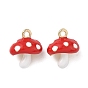 Подвески из эмали и сплава, гриб, долговечный, без свинца и без кадмия