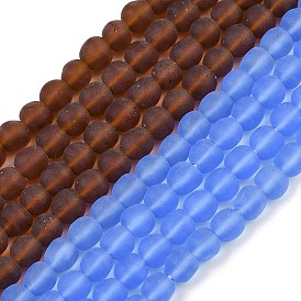 Матовое ручной работы Lampwork бисер, круглые