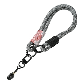 Sangles mobiles en polyester, avec des pendentifs en résine et des fermoirs pivotants en alliage